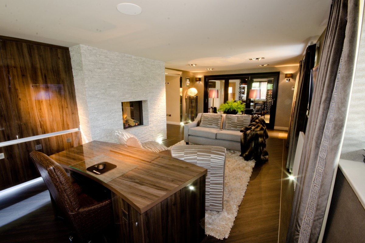 Luxurious study interior design warwickshire