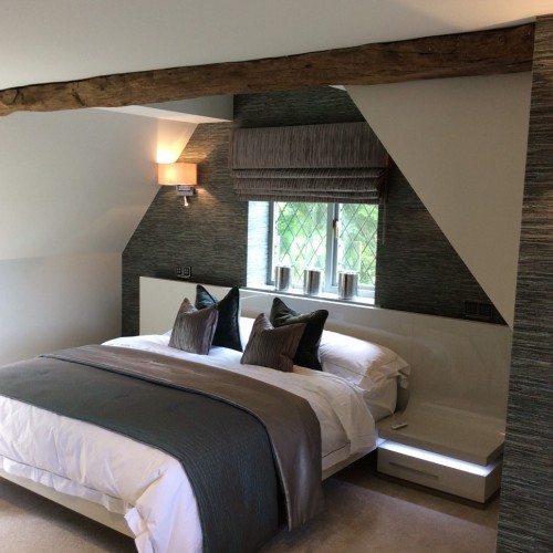 Epoca bespoke manufactured bed. Interior designers in west midlands