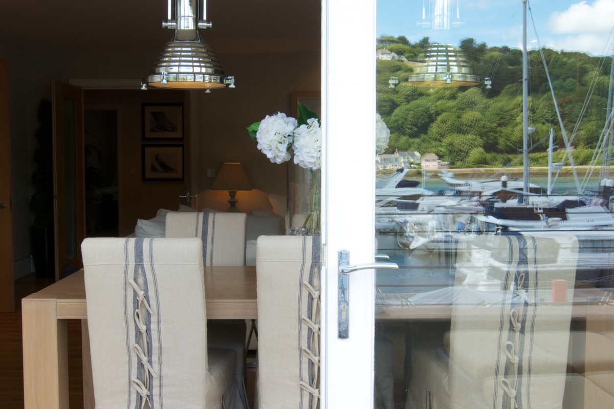 Waterside apartment interior view