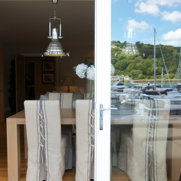 Waterside apartment interior view