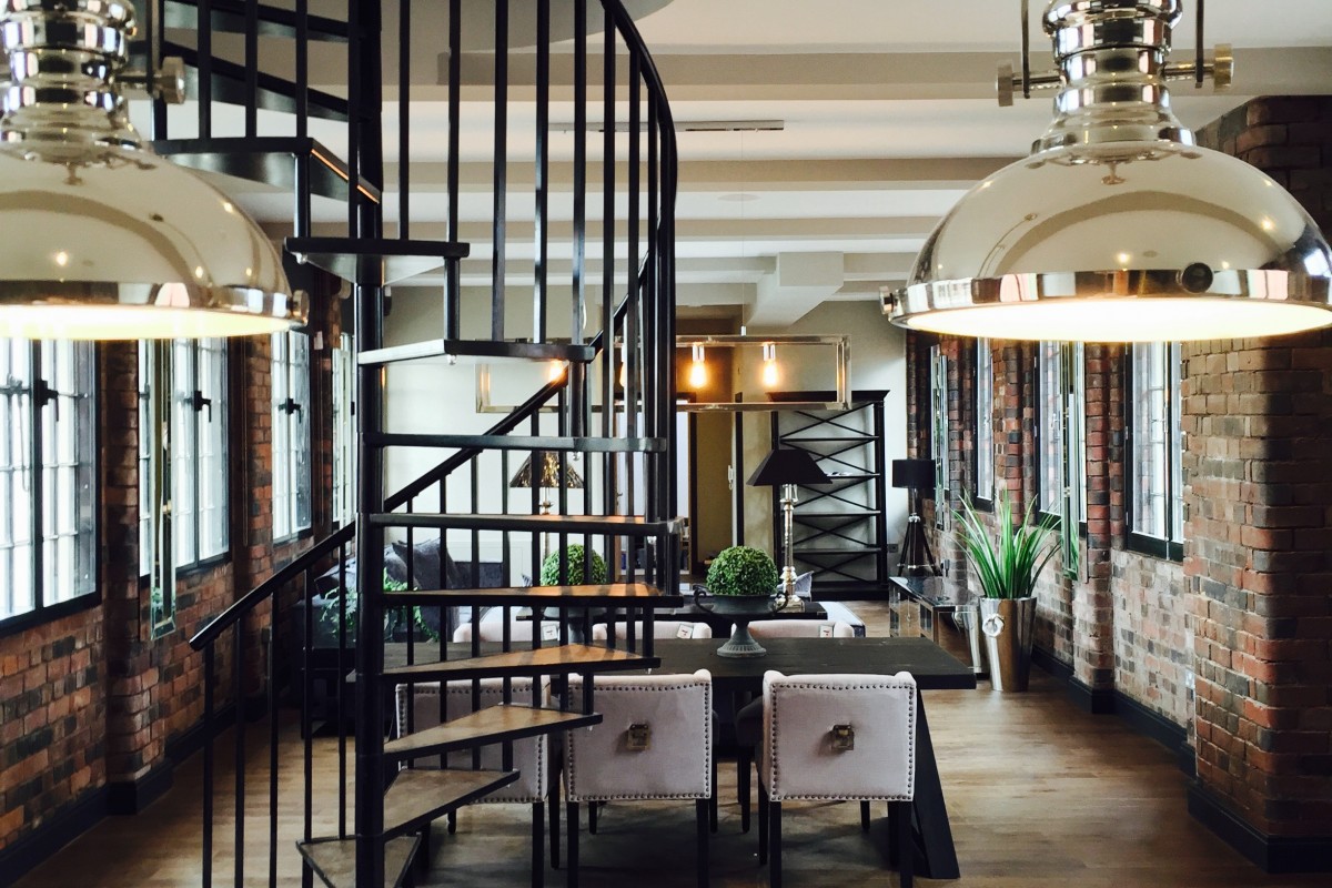 Loft apartment dining room