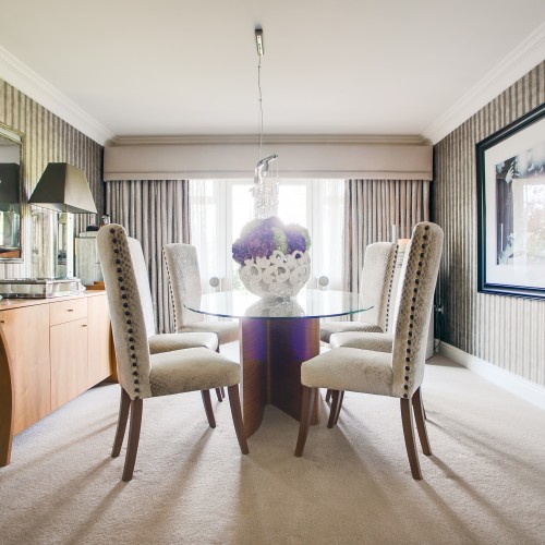 Executive home dining room interiors sutton coldfield