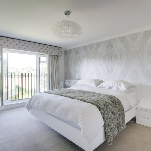 Master bedroom interior design with neutral colour tones - sutton coldfield